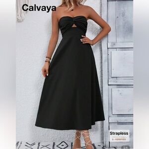 NWOT SHEIN black cut out front tube dress LARGE